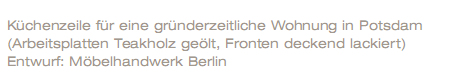 Küchenzeile für gründerzeitliche Wohnung in Potsdam